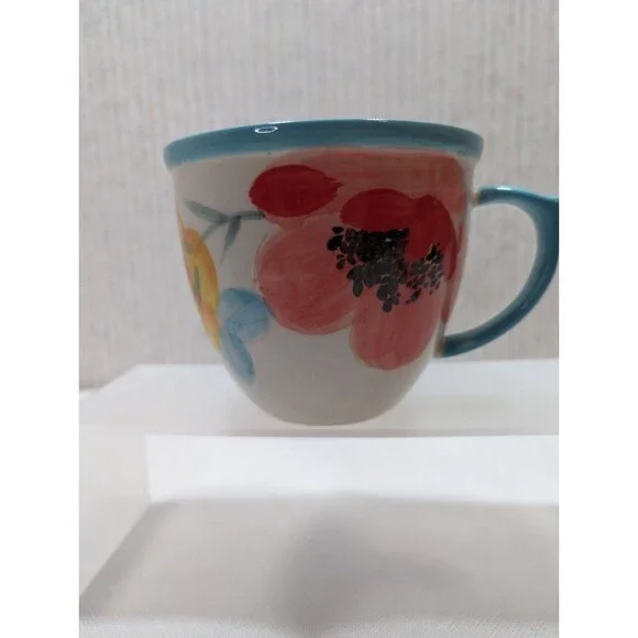 Large Pioneer Woman Floral Coffee Tea Mug Cups Lot Of Two - Picture 2 of 6